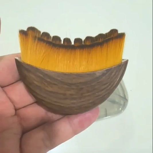 wooden face brush