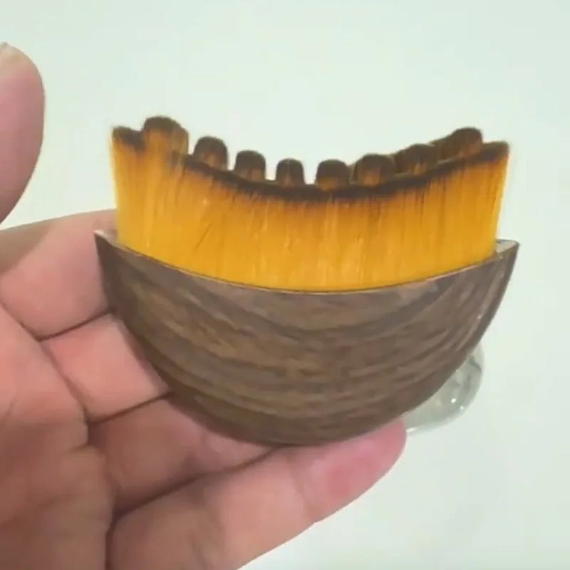 wooden face brush