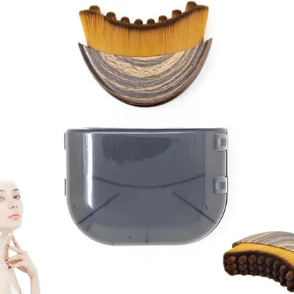 wooden face brush